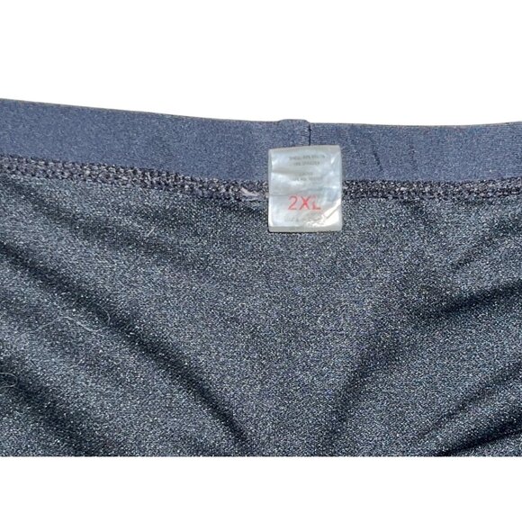 Black Swim Trunks With Stretch Fit & Elastic Waistband 2XL Womens - Picture 2 of 4